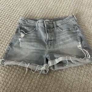 Old navy size 10 black/grey distressed jean shorts